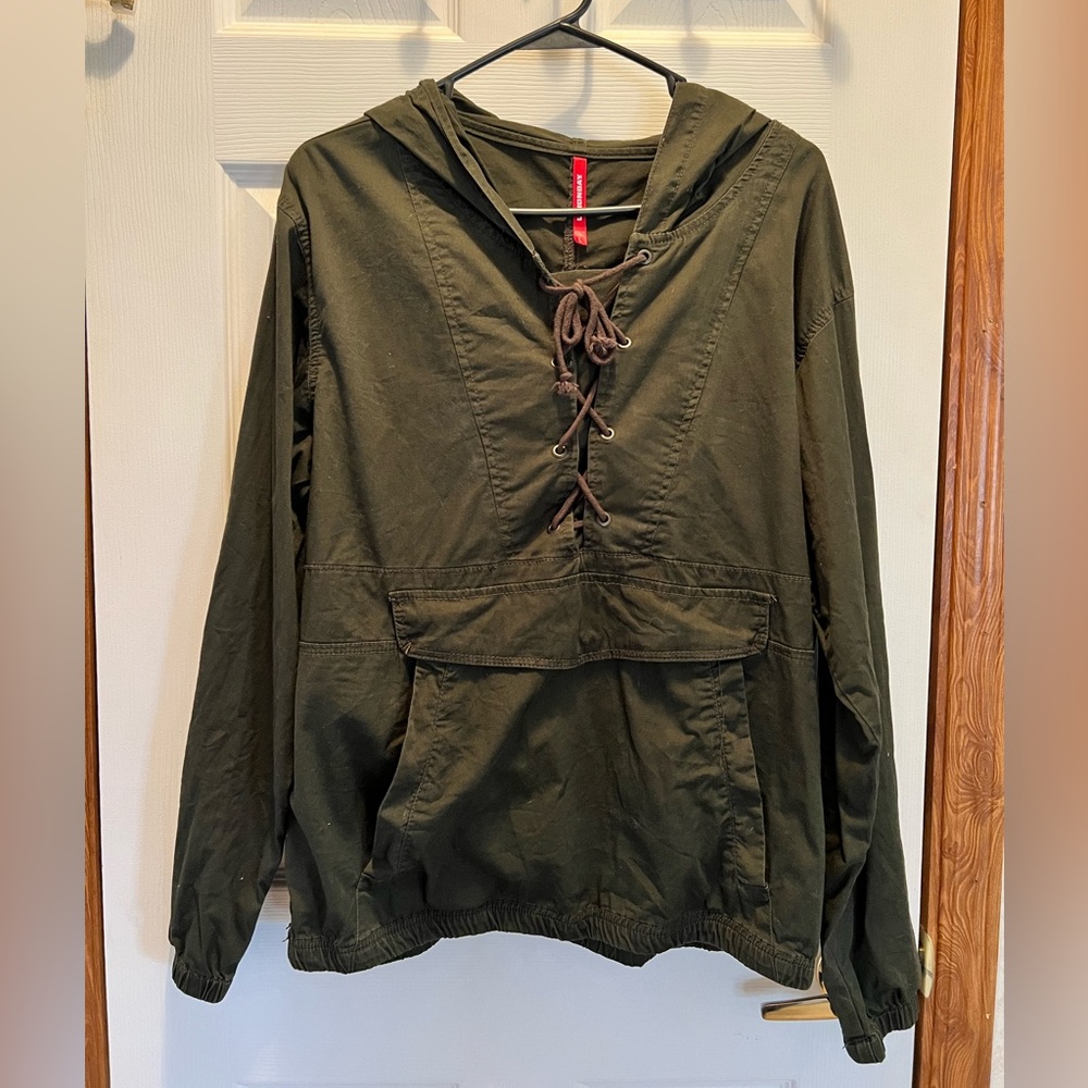 UNIONBAY Dark Green Lace-Up Utility Jacket